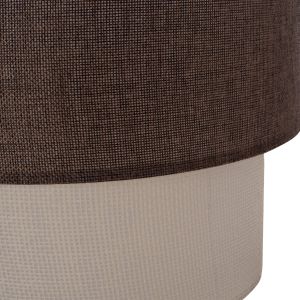 Pendant chandelier with two-layer textile drum and plastic frame Hm7619,03