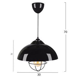 Chandelier Pendant black cover, black bulb grille Hm7621,01