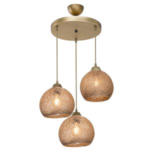 Chandelier Pwl-1121 E27 beige-gold D40x80cm