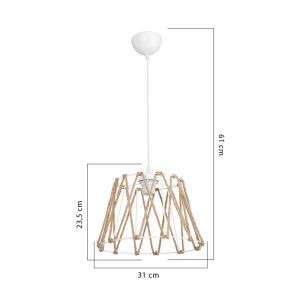 Chandelier Pwl-1160 E27 beige D31x71cm