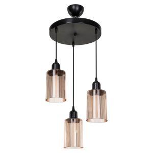 Chandelier Pwl-1195 E27 Black-amber D30x80cm