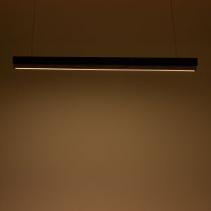 Полилей Rafmole Led черен метал-дърво 120x7,5cm