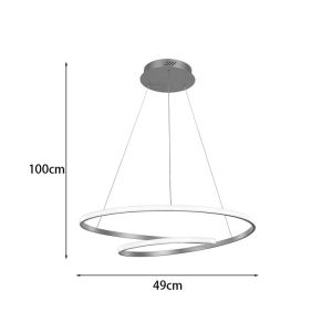 Полилей Rexon Led златист метал D49x12см