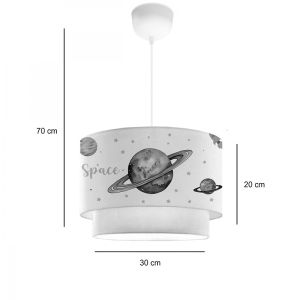 Полилей Saturn многоцветна-бяла D30x20см