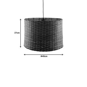 Chandelier Siwel E27 bamboo in brown color D40x27cm