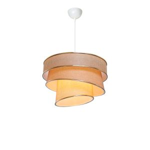 Chandelier Tazma fabric in beige color D38x65cm