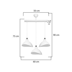 Полилей Triha Pp в бял цвят 60x22x90cm