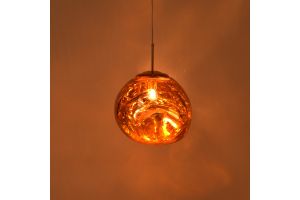 Chandelier Umuco Gloine Coppere27 in copper color D38x60cm