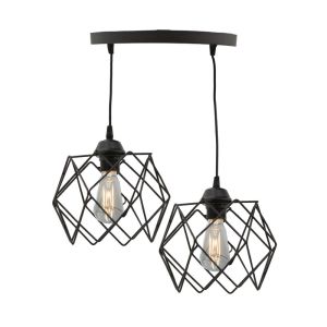 Chandelier Zocie E27 in black color 30x70cm