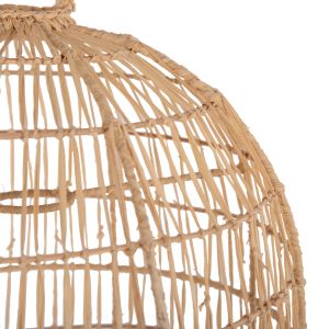 Chandelier ημ7889 palm leaf fibers in natural color D40x55hcm
