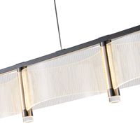 Полилей акрилен Led 4 светлини 4χ 15w 3000k 5400lm 1200 X270 X175mm френско злато Arte Illumina Ravena