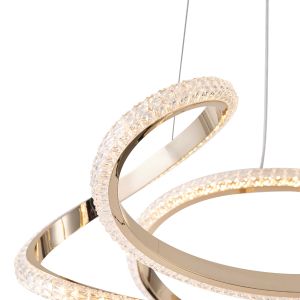Полилей алуминиев Led 24w 1900lm 3000k 500x1200mm златни Arte Illumina Saturn