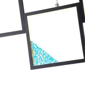 Полилей алуминиев Led 36w 850lm 3000k 820x16x1340mm черни Arte Illumina квадратни