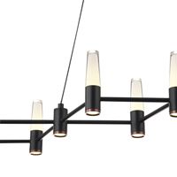 Полилей алуминиев Led 58w 3480lm 3000k 1200x1500mm черно-златисти Arte Illumina Velas