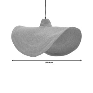 Chandelier Afon Acfen I matte in natural shade D90x6cm