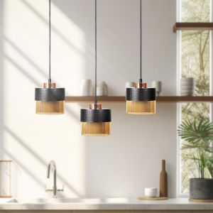 Chandelier bronze color E27 50x15x75cm
