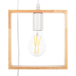 Chandelier for 3 bulbs wooden geometric shapes Hm4072