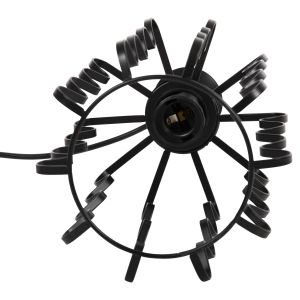 Chandelier for 3 bulbs black metal D34x128hcm Hm4089