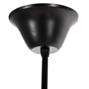 Chandelier for 6 bulbs with rope and black metal 74x74x123hcm