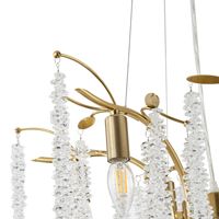 Полилей метал - прозрачно стъкло 6 лампи 6xe14 μαχ 8w Φ590mm Arte Illumina Dynasty