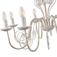 Полилей метал - прозрачно стъкло 8 лампи 8xe27 Max15w 390x750mm Arte Illumina Duke