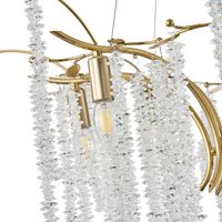 Полилей метал - прозрачно стъкло 8 лампи 8xe27 μαχ 15w 720x740mm Arte Illumina Dynasty