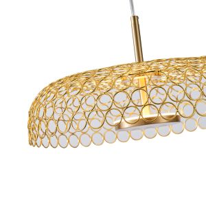 Полилей метал Led 10w 1080lm 3000k Φ350x1390mm златисти, перфорирани