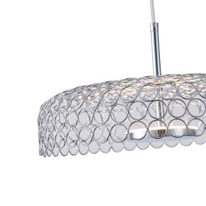 Полилей метал Led 10w 1080lm 3000k Φ350x1390mm хромирани, перфорирани