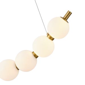 Полилей метал Led 19w 1170lm 3000k 800x1420mm месингови - млечно бяло Arte Illumina Trea