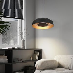 Полилей метал-акрил кръгъл Led 20w 1482lm 3000k Ø400mm черно-златист Arte Illumina Stigma