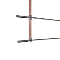 Полилей метал-кожа Led 2x22w 3150lm 3000k 1400x60x1200mm черни Arte Illumina Linea