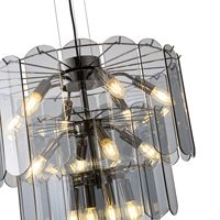 Полилей метал-стъкло 14χε14 μαχ 8w Φ550mm черно Arte Illumina Mira