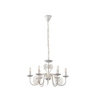 Полилей метал-стъкло 6 лампи 6xe14 Max8w Φ650x1120mm бяло злато Arte Illumina Duke
