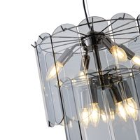 Полилей метал-стъкло 8χε14 μαχ 8w Φ420mm черно Arte Illumina Mira