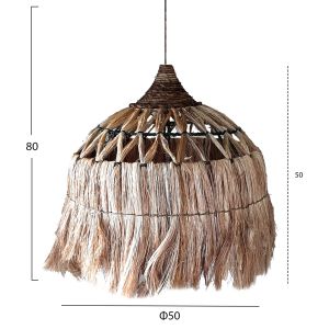 Abacus chandelier in natural color D50x50-80hcmhm7760