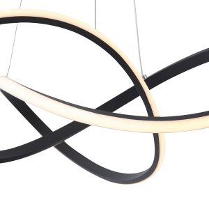 Полилей от алуминий Led 30w 1400lm 3000k Φ60mm черни Arte Illumina Venus