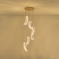 Полилей от алуминий Led 60w 5400lm 3000k 1830x350mm френско злато Arte Illumina Como