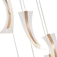 Полилей от алуминий Led 60w 5400lm 3000k 1830x350mm френско злато Arte Illumina Como