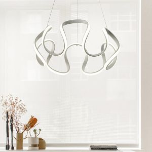 Полилей от алуминий Led, 60w, 3200lm, 3cct (3000-4000-6000k), 100-277v, Φ520x1200mm, бели, Arte Illumina Orbit