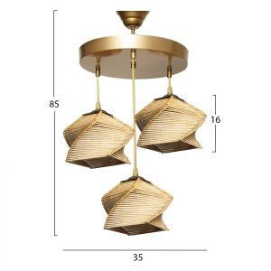 Bamboo chandelier in natural color Hm7493,02 35x35x85