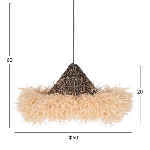 Chandelier made of sisal and abaca fibers 50x50x20hcmhm7789