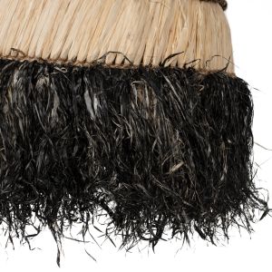 Chandelier made of sisal and abaca fibers with a natural/black shade 50x50x60hcmhm7788