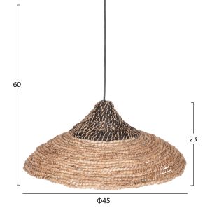 Hemp chandelier with fringe D45x23-60hcmhm7785