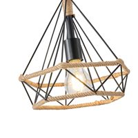 Полилей от метал, въже ε27 Max15w 250x250x1320, черно-каки, Arte Illumina Flare