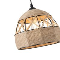 Полилей от метално въже ε27 Max15w 250x250x1290mm черно-каки Arte Illumina Helios