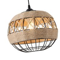 Полилей от метално въже ε27 Max15w 300x300x1370mm черно-каки Arte Illumina Helios