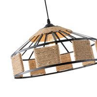 Полилей от метално въже ε27 Max15w 400x400x1300mm черно-каки Arte Illumina Helios
