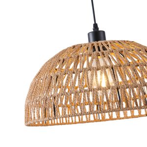 Полилей от ратан 1xe27 Max15w Φ390mm кафяво Arte Illumina Vento
