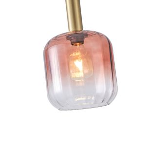 Полилей от релефно стъкло 1xε27max15w 200x210mmx160cm Amber Arte Illumina Topaz