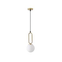 Полилей от стъкло 1xe27 Max15w 150x150x1570mm бяла мед Arte Illumina Orba